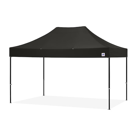 E-Z Up TAA Compliant Endeavor Shelter, 10' W x 15' L, Black Aluminum Frame, Black Vented Top END3ABK15VTKMCBK